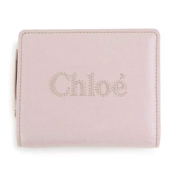 訳あり クロエ Chloe 財布 CHLOE SENSE COMPACT WALLET センス カーフ 折財布 スモーキーピンク×ベージュ (CHC23SP867I10 521 MISTY LAVENDER) 23SS｜fontana2014｜02