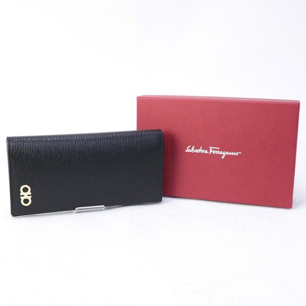 Salvatore Ferragamo カーフレザー ダブルガンチーニ長財布　❤︎ FERRAGAMO メンズ サルヴァトーレフェラガモ Salvatore