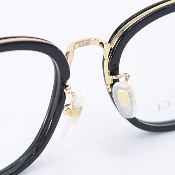 グッチ GUCCI メンズ メガネフレーム ウェリントン ブラック (GG0412OK 001 BK BLACK) ブラック テンプル