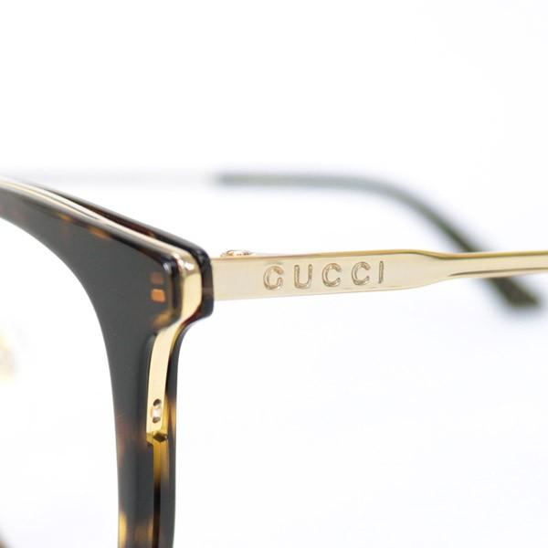 グッチ GUCCI メンズ メガネフレーム ウェリントン ダークブラウン 