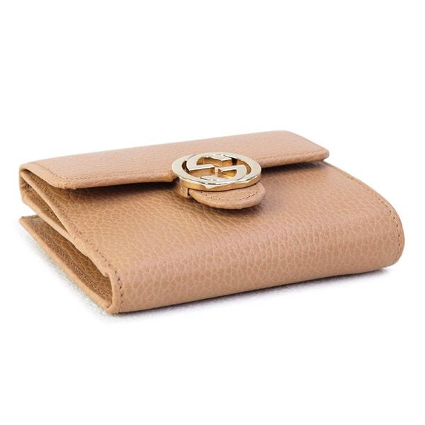 ブランド ダラーカーフ Gucci グッチ ロゴ レザー折り財布 GUCCI