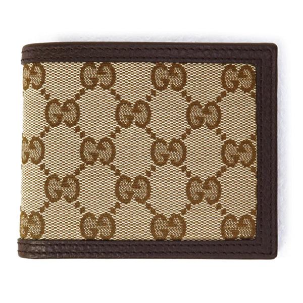 メンズ グッチ GUCCI 財布 折財布 グッチシマ GG キャンバス ベージュ×ダークブラウン (260987 KY9LN 9903 BEIGE/DARK BROWN) アウトレット｜fontana2014｜02