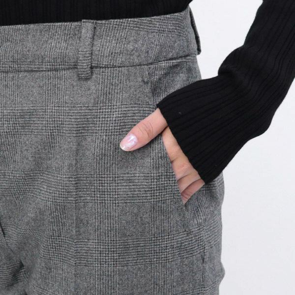 新品】 MaxMara STUDIO グレンチェック 秋 パンツ グレー