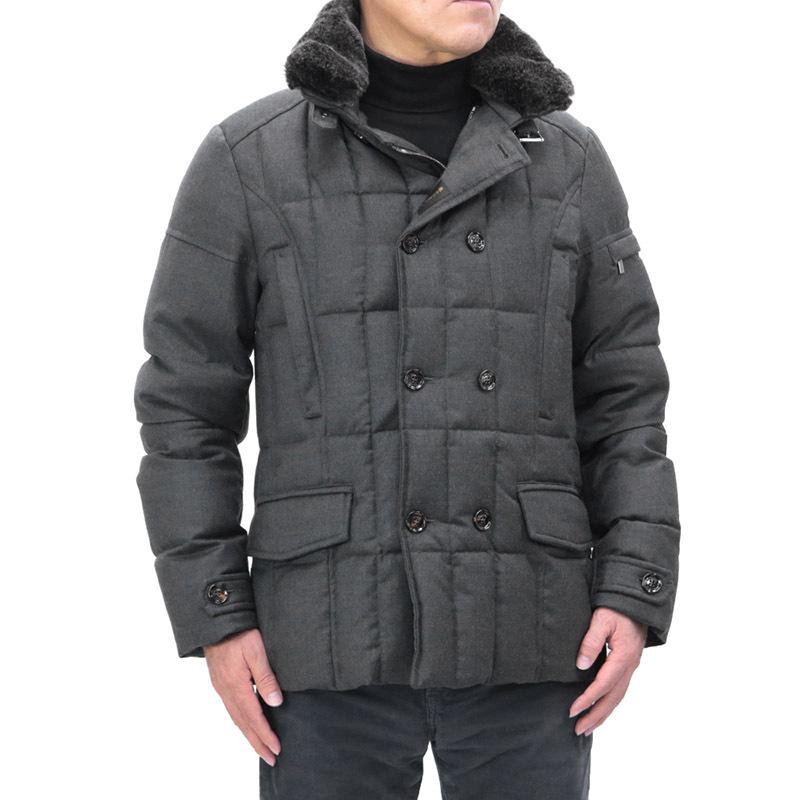 人気の新作 ダブルブレスト アウター カシミア ウール シーロ メンズ Moorer ムーレー ムーレー カシミア ウール 21 22年秋冬 ダウンジャケット 新作 21aw 22aw Antracite Siro L チャコールグレー コート アウター