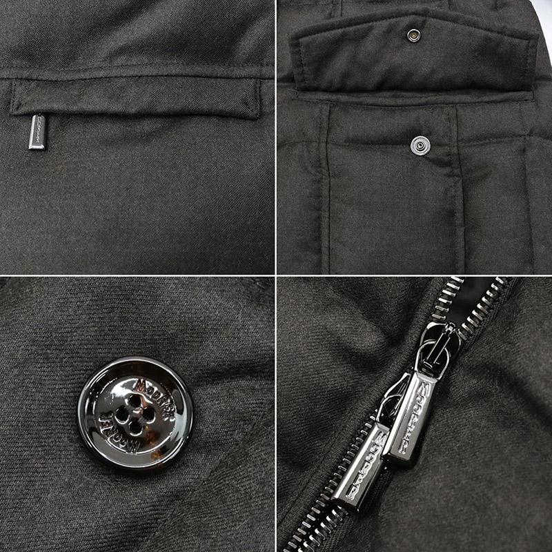 お試し価格 ウール モリス メンズ Moorer ムーレー カシミア 新作 22aw 23aw Brown ブラウン Morris L ダウンジャケット ダブルブレスト アウター ダウンコート サイズ 50サイズ qhema Com