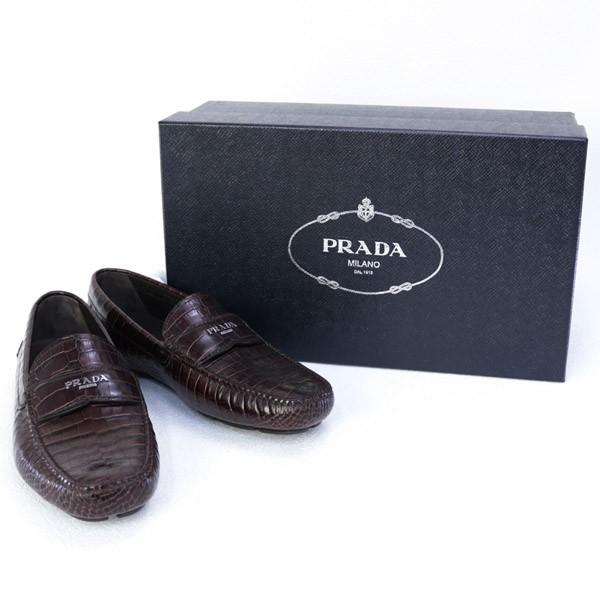 アウトレットセール 訳あり プラダ Prada 靴 メンズ ドライビングシューズ ローファー ダークブラウン 2d2170 Stampa Cocco Bruciato Prada Bus1603 4 Fontana フォンターナ 通販 Yahoo ショッピング