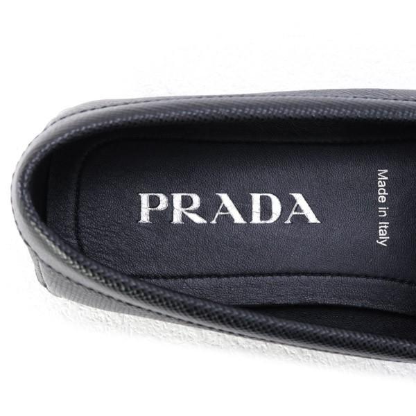 プラダ PRADA 靴 メンズ サフィアーノレザー ドライビングシューズ ローファー ブラック (2DD164 3E0N F0002 NERO
