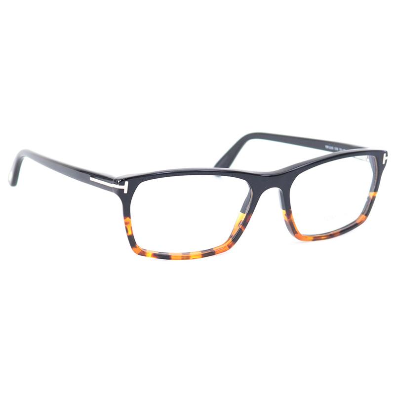 トムフォード TOM FORD メンズ メガネフレーム スクエア ブラック×ブラウン (FT5295 056 BK×BR)