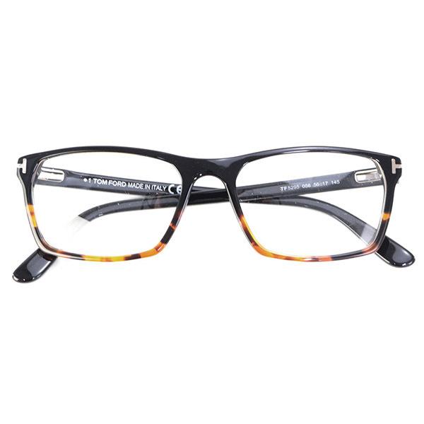 トムフォード TOM FORD メンズ メガネフレーム スクエア ブラック×ブラウン (FT5295 056 BK×BR) ブラック×ブラウン 予めご了承の上ご購入くださいませ テンプル