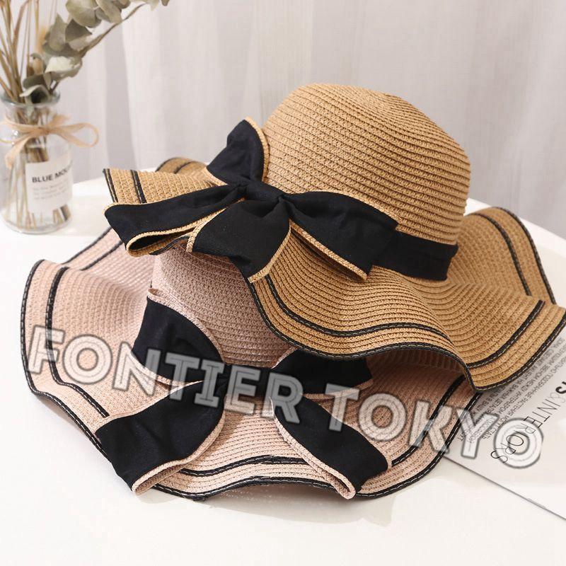 ストローハット 麦わら帽子 紫外線カット 帽子 レディース ギフト Uvカット帽子 セール おしゃれ 折りたたみ