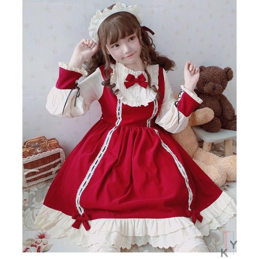ワンピース ロリータ ワンピース 女装 送料無料 コスプレ アニメ 森ガール Cosplay Lolita かわいい 学生服 ドレス メイド服 萌え萌え系 12nf19loli25 Fontier Tokyo 通販 Yahoo ショッピング