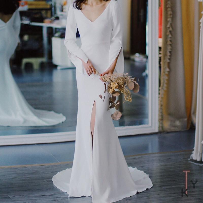 上質で快適 軽系ウェディングドレス ロングドレス レディース 白いドレス 送料無料 ウェディングドレス 結婚式 シンプル 上品 ワンピース ウェディング ドレス ウエディング 安心の定価販売 Www Gran Gusto It
