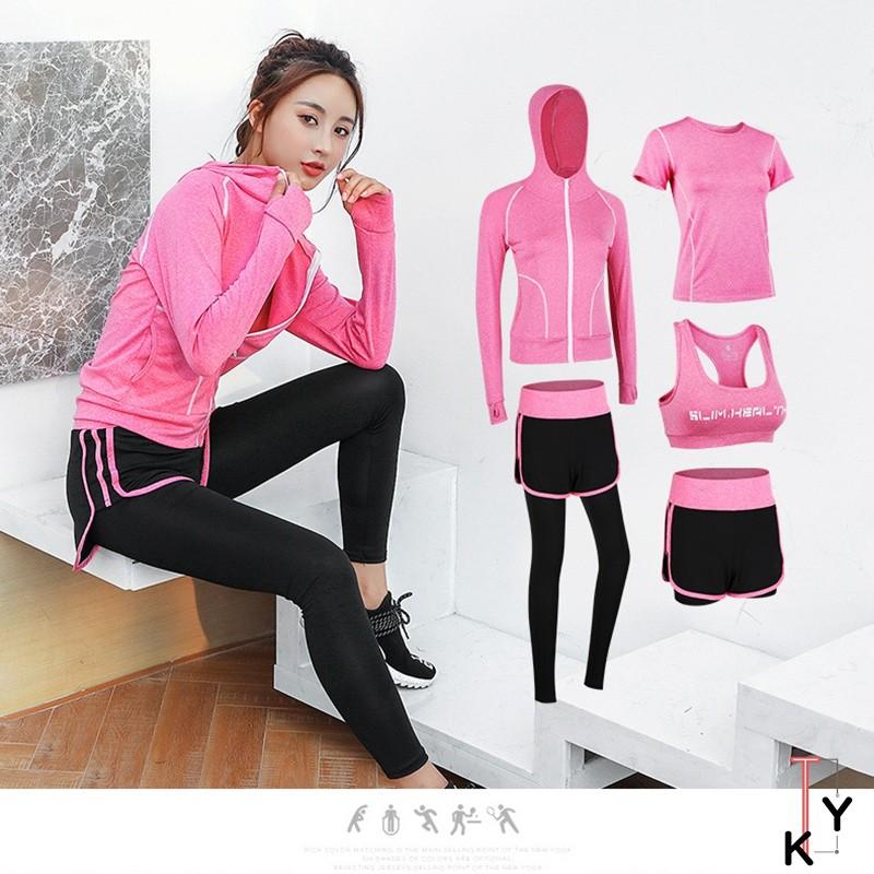 100 安心保証 トレーニングウェア レディース ランニングウェア 5点セット ヨガウェア フィットネス 吸汗速乾 ハーフパンツ レギンス 40代30代代 Carlavista Com