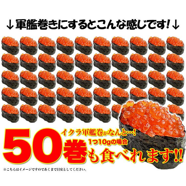 いくら 醤油漬け 鮭卵 北海道産 500g 前後 イクラ 刺身 生食 海鮮丼 寿司の画像