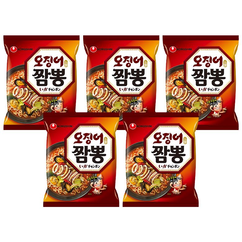 NONGSHIM（農心） いかチャンポン 袋麺 124g×5袋 / 海鮮ちゃんぽん