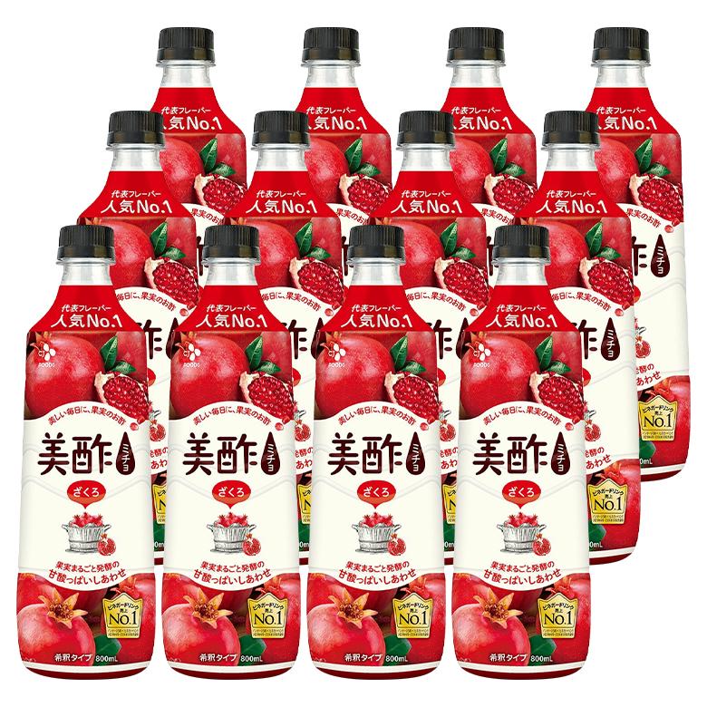 美酢 ざくろ 800ml 12本 ミチョ お酢 飲むお酢 プティチェル 韓国食品 飲料（Yahoo!・食卓応援隊）