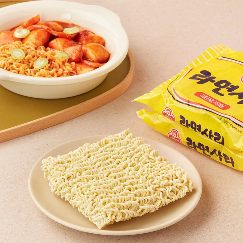 オットギ サリ麺 110g×40袋(1ケース) / 鍋のシメに 煮込み用 韓国袋麺