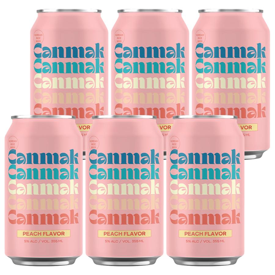 CANMAK（キャンマック） 缶マッコリ 355ml 韓国酒 韓国マッコリ 微炭酸 グルテンフリー アルコール5% フルーツマッコリ ピーチ ...