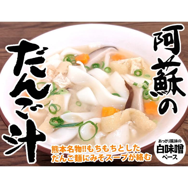 阿蘇のだんご汁 みそ味 送料無料 4食 生麺 熊本名物 だご汁 だんご麺 郷土料理 ご当地｜foodys｜02