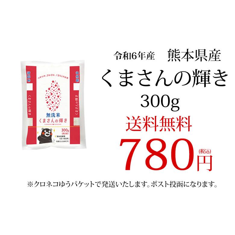 無洗米300g】くまさんの輝き 送料無料 お試し 令和6年産 熊本県 無洗米300g】くまさんの輝き 送料無料 お試し 令和6年産 熊本県