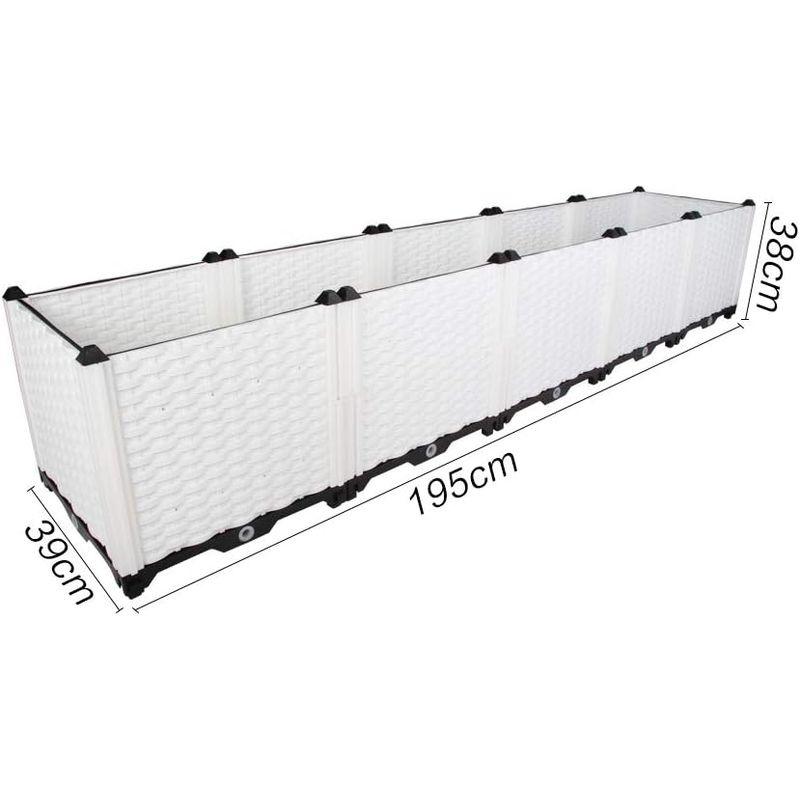 HRS ガーデンボックス 屋外 プランターボックス 大型 組立式 プラスチック製 園芸 鉢植え入れ ベランダ・屋上・庭 (花、植物、野菜) 屋上 植物 ガーデンボックス 屋外 プランターボックス 大型 組立式 プラスチック製 園芸 鉢植え入れ ベランダ 野菜 サイズ