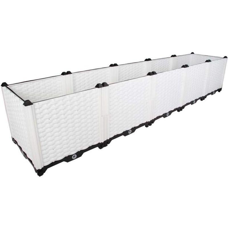 HRS ガーデンボックス 屋外 プランターボックス 大型 組立式 プラスチック製 園芸 鉢植え入れ ベランダ・屋上・庭 (花、植物、野菜) 屋上 植物 ガーデンボックス 屋外 プランターボックス 大型 組立式 プラスチック製 園芸 鉢植え入れ ベランダ 野菜 サイズ