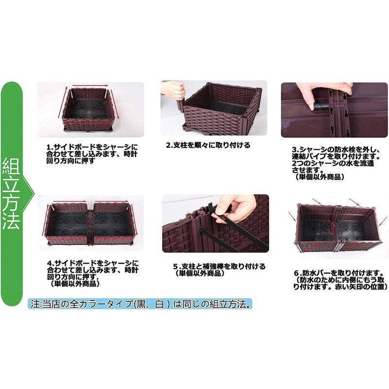 HRS ガーデンボックス 屋外 プランターボックス 大型 組立式 プラスチック製 園芸 鉢植え入れ ベランダ・屋上・庭 (花、植物、野菜) 屋上 植物 ガーデンボックス 屋外 プランターボックス 大型 組立式 プラスチック製 園芸 鉢植え入れ ベランダ 野菜 サイズ