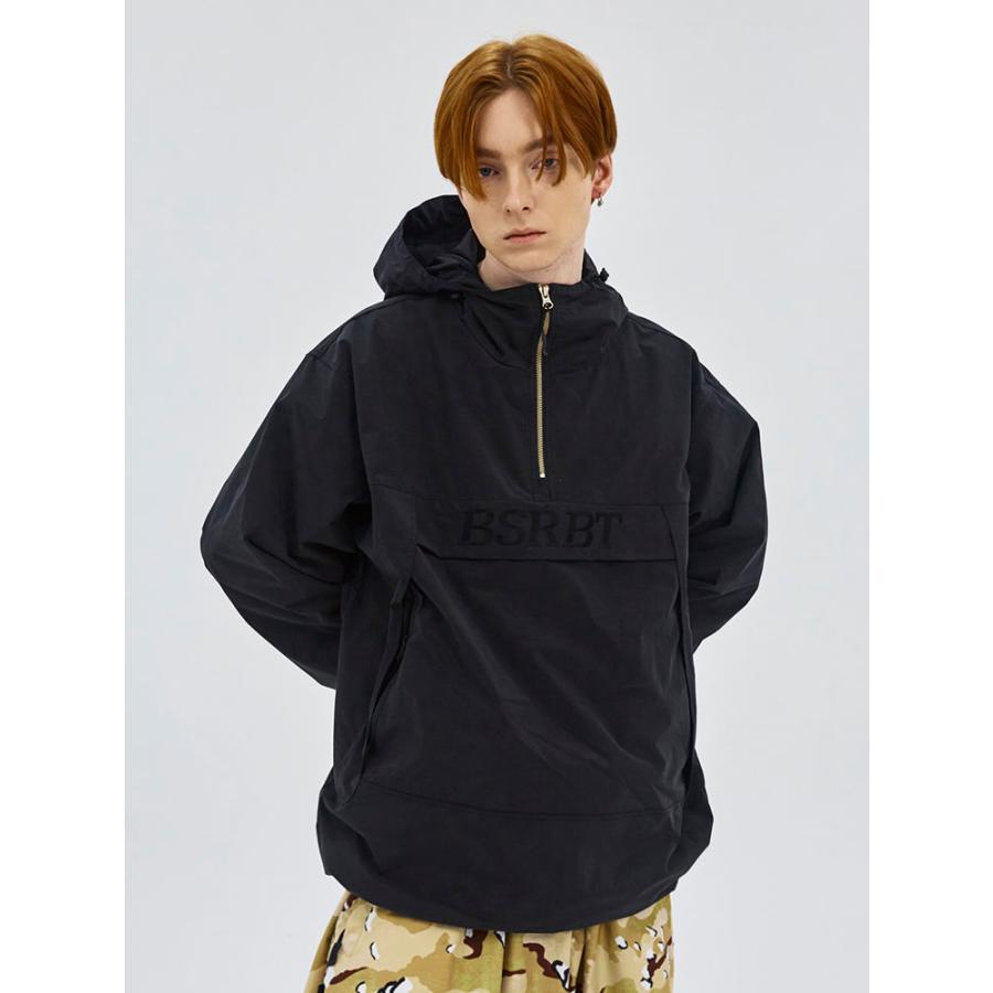 BSRABBIT BSRBT HOODED ANORAK JACKET BLACK スノーボードウェア