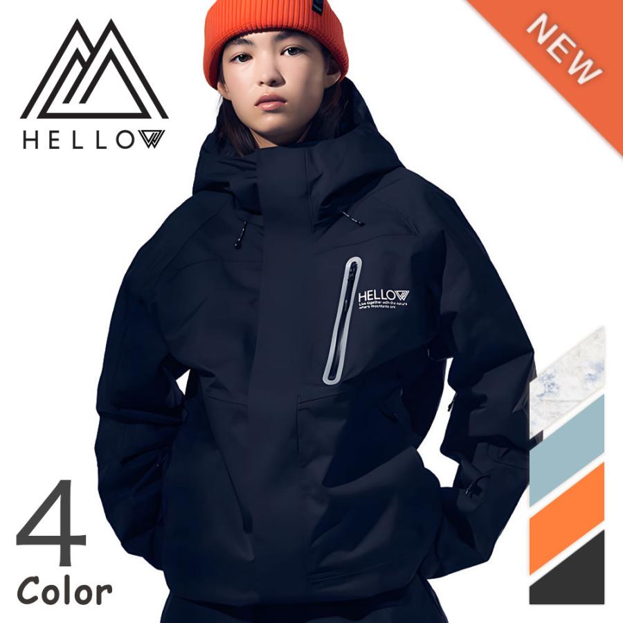 HELLOW スノーボードウェア フード付き M HELLOW PAMPAS JACKET スノーボードウェア フーディー ジャケット 男女