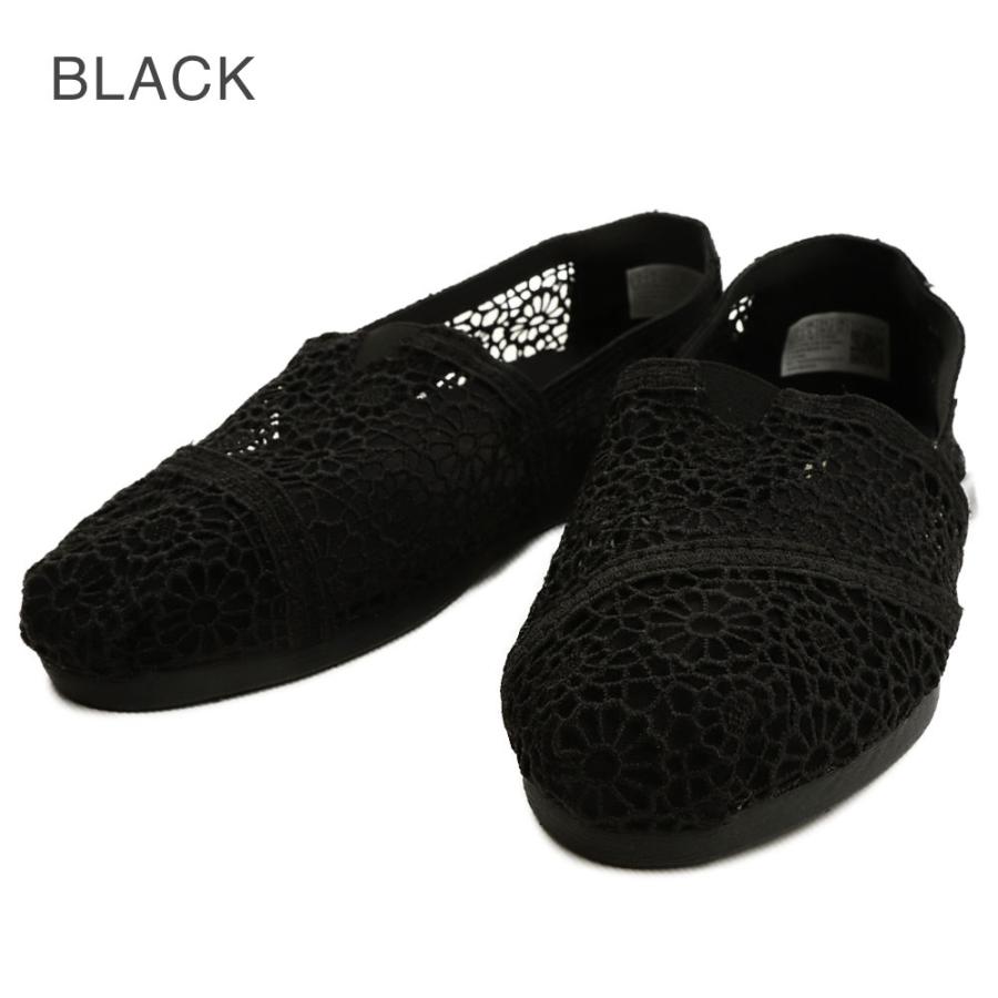 Toms トムズ シューズ Canvas Crochet M キャンバス クロッシェト M スリッポン レディース ウィメンズ カジュアル おしゃれ 2色 送料無料の画像