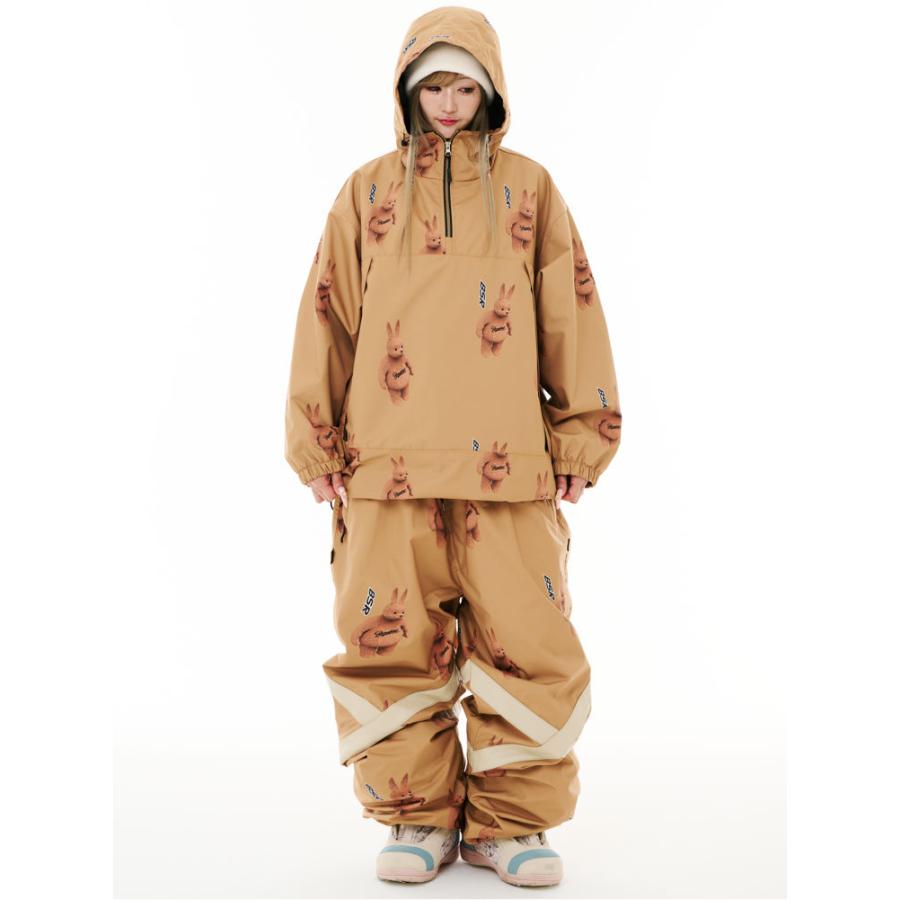 BSRABBIT ビブパンツ 新品未使用 BSRABBIT ORIGINAL POT-X REFLECTIVE WIDE JOGGER PANTS スノーボード