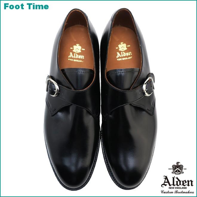 ALDEN（オールデン） モンクストラップ 955 ブラック プレーントゥ