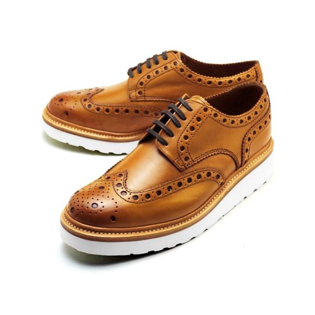 GRENSON グレンソン アーチーV ウィングチップ タン カーフレザー  