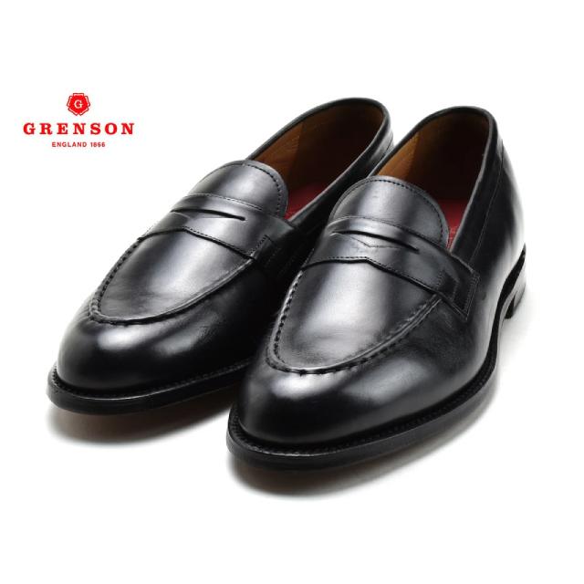 グレンソン GRENSON LLOYD BLACK CALF 110774 ローファー スリッポン