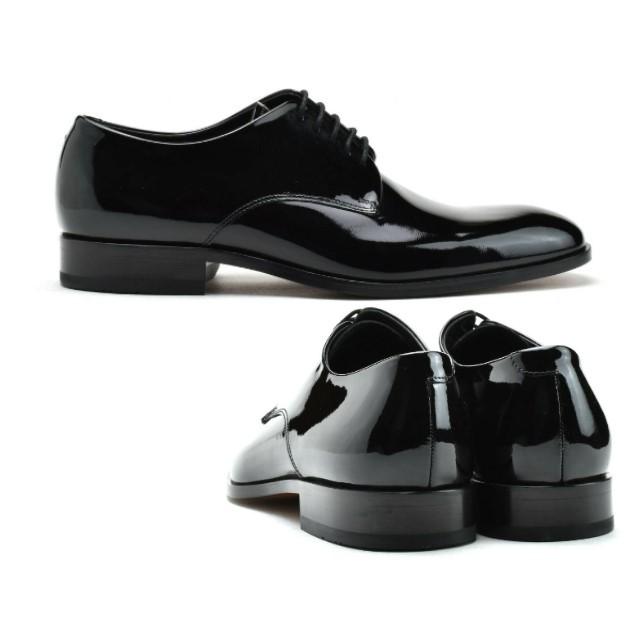 Loake（ローク） プレーントゥ Loake BOW B ブラックパテント メンズ