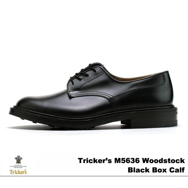 Tricker's トリッカーズ ウッドストック ブラックボックスカーフ Tricker's トリッカーズ ウッドストック ブラックボックスカーフ