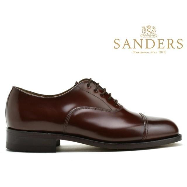 サンダース 靴 ストレートチップ SANDERS 9802T ブラウン メンズ ビジネス｜foot-time