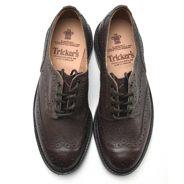 トリッカーズ バートン ウィングチップ カントリーブーツ m5633 Tricker's エスプレッソ スコッチグレインレザー ダイナイトソールの画像