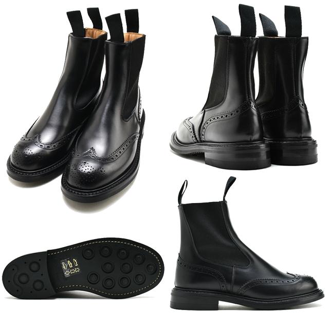 トリッカーズ レディース ウィングチップ サイドゴアブーツ ブーツ TRICKER'S BLACK SIDEGORE BOOT ダイナイトソール L2754 ブラック｜foot-time｜02