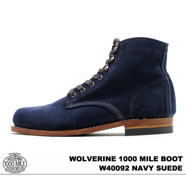 WOLVERINE ウルヴァリン 1000マイルブーツ ネイビー スエード W40092 