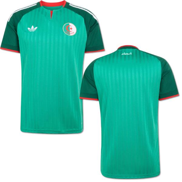 【肩ライン緑】Sサイズ サッカー日本代表 アウェイ ユニフォーム　半袖 adidas（アディダス） アルジェリア代表 ユニフォーム アウェイ 26/27