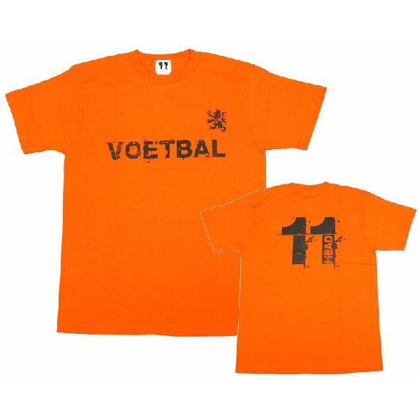 WEB限定 代引き人気 11HEAD VOETBAL-Tシャツ オレンジ ワールドカップ関連 valetec.co valetec.co