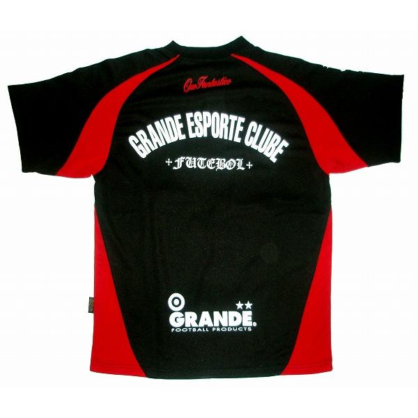 GRANDE プラクティスセットアップ（ゲームシャツ、ショートパンツ）黒×赤｜footballfan｜03