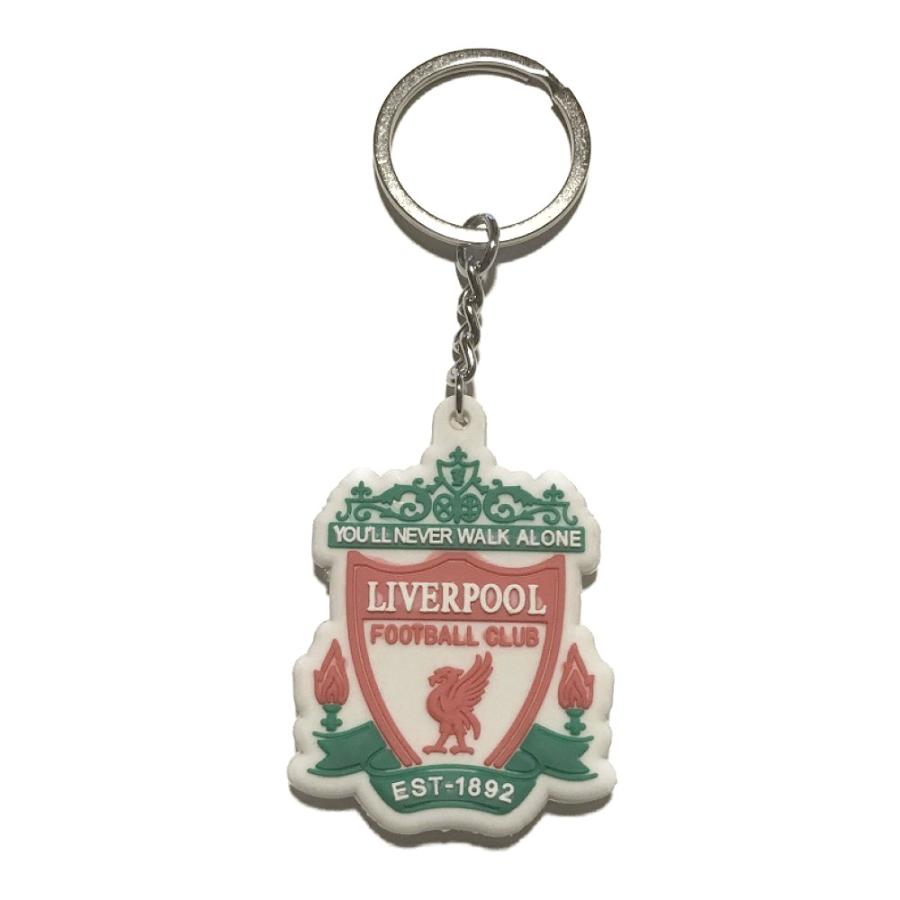 リバプールFC(白) エンブレムラバーキーホルダー | 
