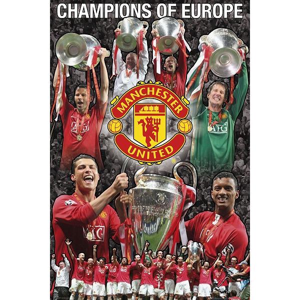 マンチェスターユナイテッド チャンピオンズリーグ優勝2008 コラージュ