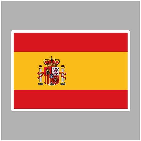 スペイン　国旗・ステッカー　Lサイズ(6.4×9.4cm)［st-flag024L］ | 