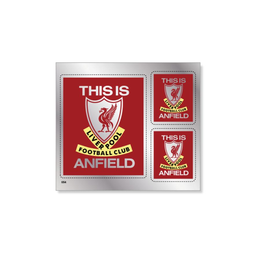 リバプールFC「THIS IS ANFIELD」 シルバーステッカー3枚SET〔sts054