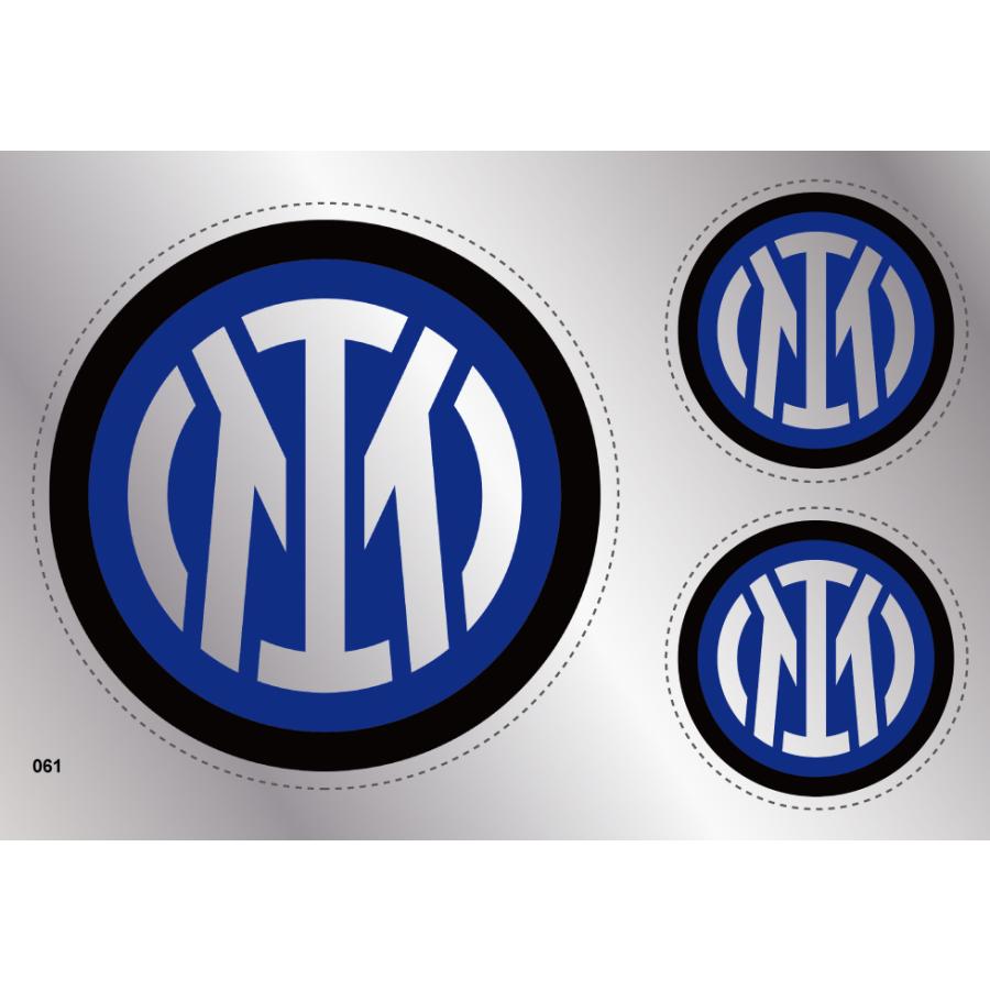 インテルミラノ(B) シルバーステッカー3枚SET〔sts061〕 : サッカー