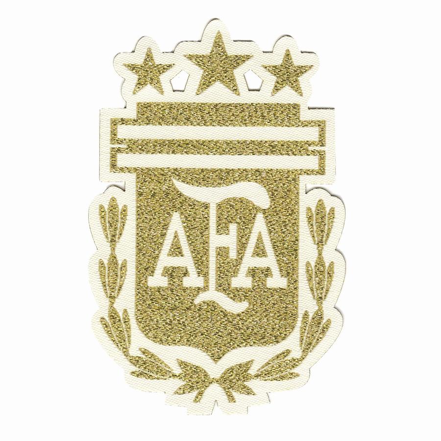アルゼンチン代表(白×GOLD) エンブレムワッペン〔wap392〕 | 