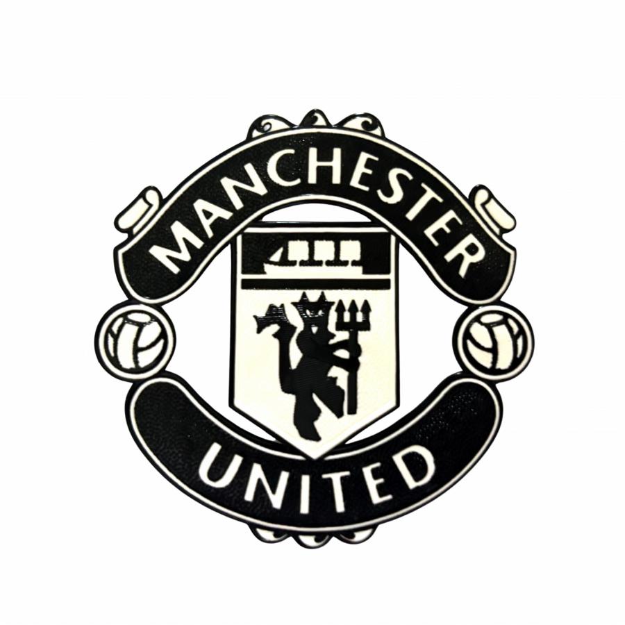 マンチェスターユナイテッド(黒×白) エンブレム ラバー ワッペン